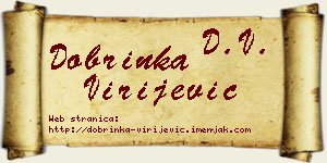 Dobrinka Virijević vizit kartica